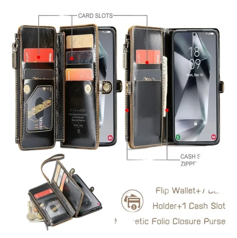 Samsung Galaxy S23 Case Wallet with RFID Blocking Card Holder